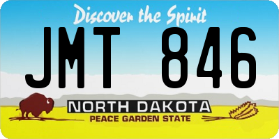 ND license plate JMT846