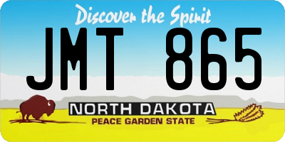 ND license plate JMT865