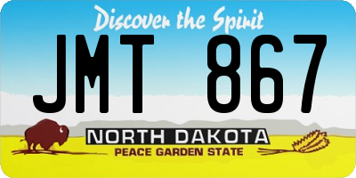 ND license plate JMT867
