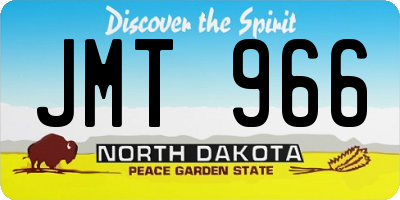 ND license plate JMT966