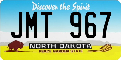 ND license plate JMT967