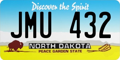 ND license plate JMU432