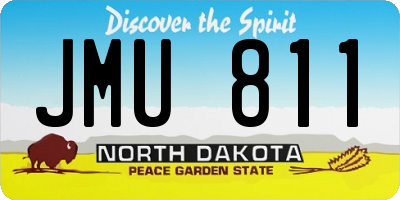 ND license plate JMU811