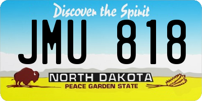 ND license plate JMU818