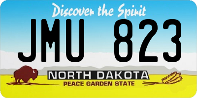 ND license plate JMU823