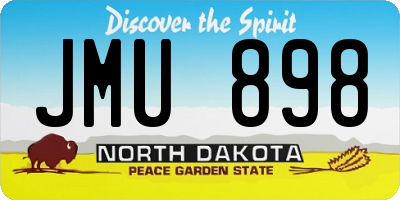 ND license plate JMU898