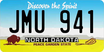 ND license plate JMU941