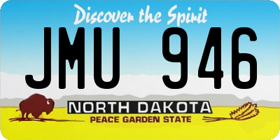 ND license plate JMU946