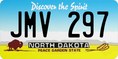 ND license plate JMV297