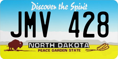 ND license plate JMV428