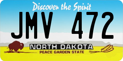 ND license plate JMV472