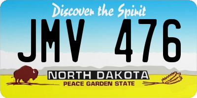 ND license plate JMV476