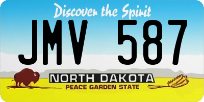 ND license plate JMV587