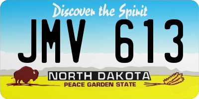 ND license plate JMV613