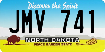 ND license plate JMV741