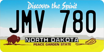 ND license plate JMV780
