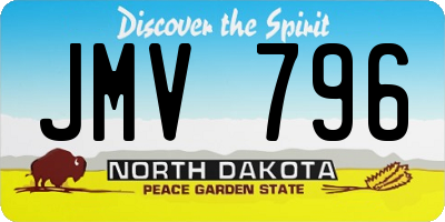 ND license plate JMV796