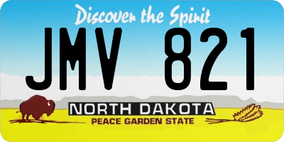 ND license plate JMV821