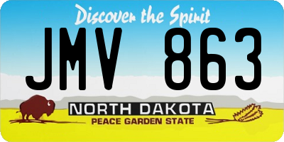 ND license plate JMV863