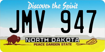 ND license plate JMV947