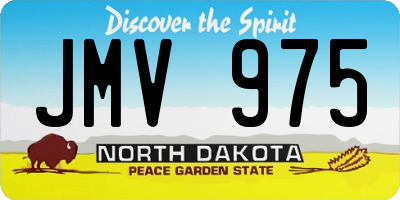 ND license plate JMV975