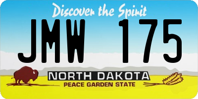 ND license plate JMW175