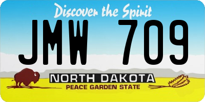 ND license plate JMW709