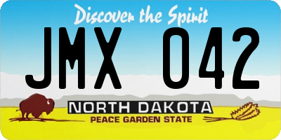 ND license plate JMX042