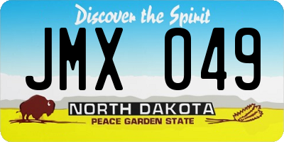 ND license plate JMX049