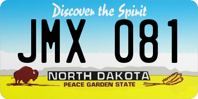 ND license plate JMX081