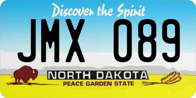 ND license plate JMX089