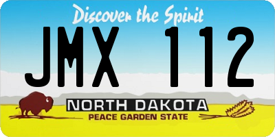 ND license plate JMX112