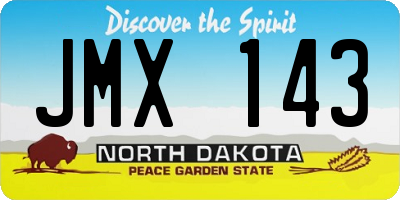 ND license plate JMX143