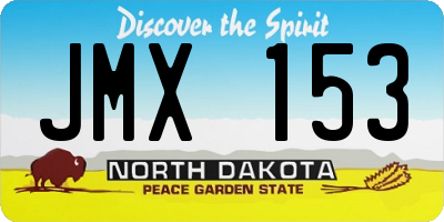 ND license plate JMX153