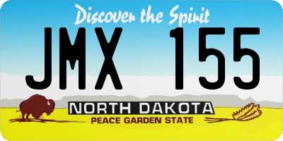 ND license plate JMX155