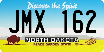 ND license plate JMX162