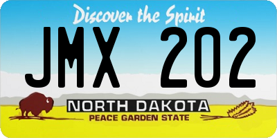 ND license plate JMX202