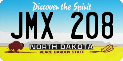 ND license plate JMX208