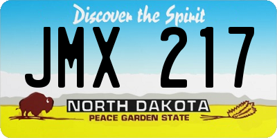 ND license plate JMX217