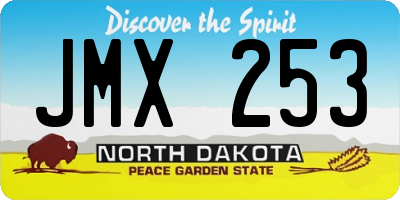 ND license plate JMX253