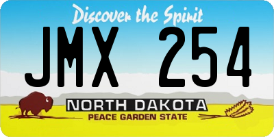 ND license plate JMX254