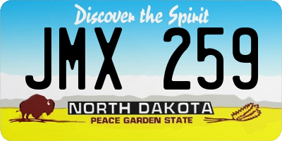 ND license plate JMX259