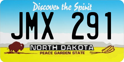 ND license plate JMX291