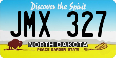ND license plate JMX327