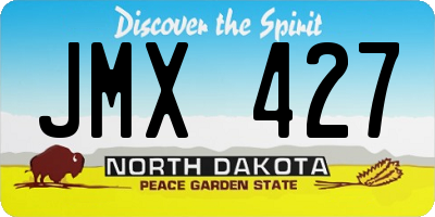 ND license plate JMX427