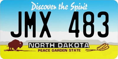 ND license plate JMX483
