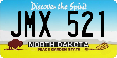 ND license plate JMX521