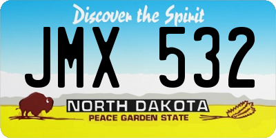 ND license plate JMX532
