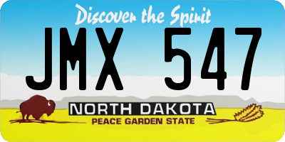 ND license plate JMX547