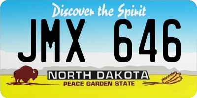 ND license plate JMX646